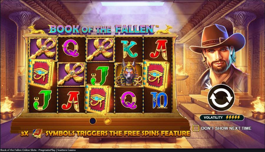 scatters casino rewards free spins book of the fallen